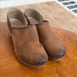 Dansko Brown Leather Mules